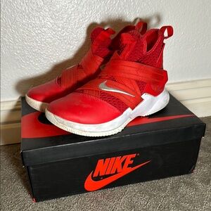 Nike Kids Red high top basketball Sneakers